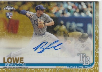 2019 Topps Chrome Update RC Gold Refractor Auto /50 Brandon Lowe #CUA-BL ZK