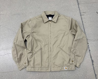 Vintage Carhartt J293 Full Zip Harrington Jacket Beige Men s L Workwear 90 s