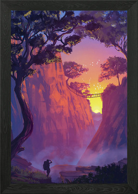 Die Brücke gerahmtes Wandbild Poster Leinwanddruck Bild