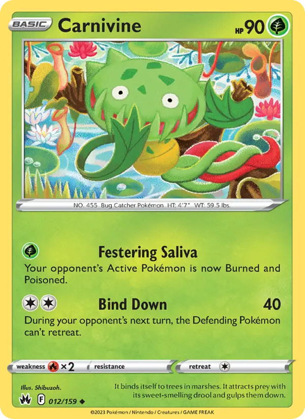 Carnivine Crown Zenith #12 Pokémon TCG
