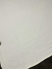 White Waffle Weave Woven Throw or Twin Blanket