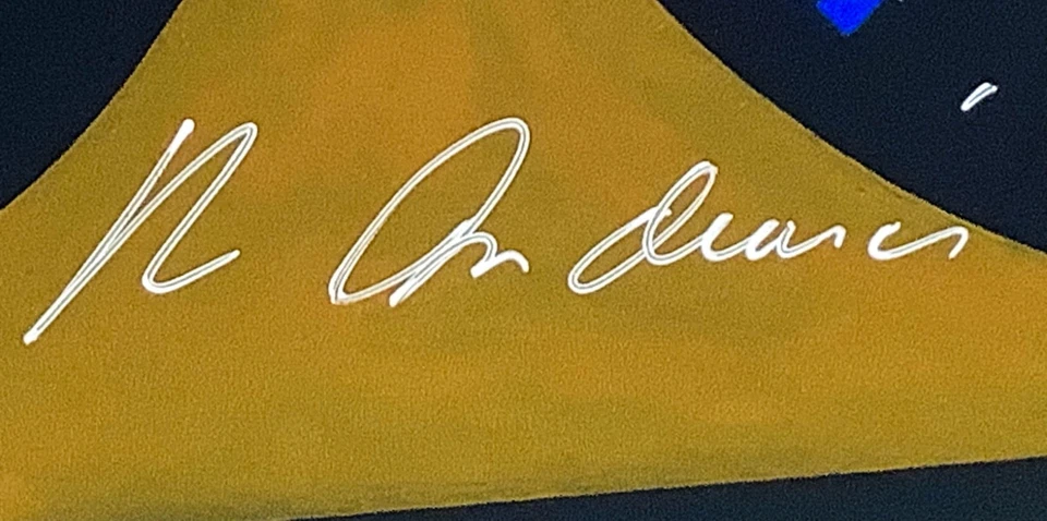 ROBERT INDIANA - Assinatura assinada à mão - 11 x 14 polegadas quadro fosco impressão pronta - Imagem 2 de 4