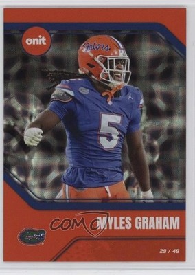 2025 Onit Athlete Florida Gators Parallel Platinum 25/49 Myles Graham #P-2 1t1d
