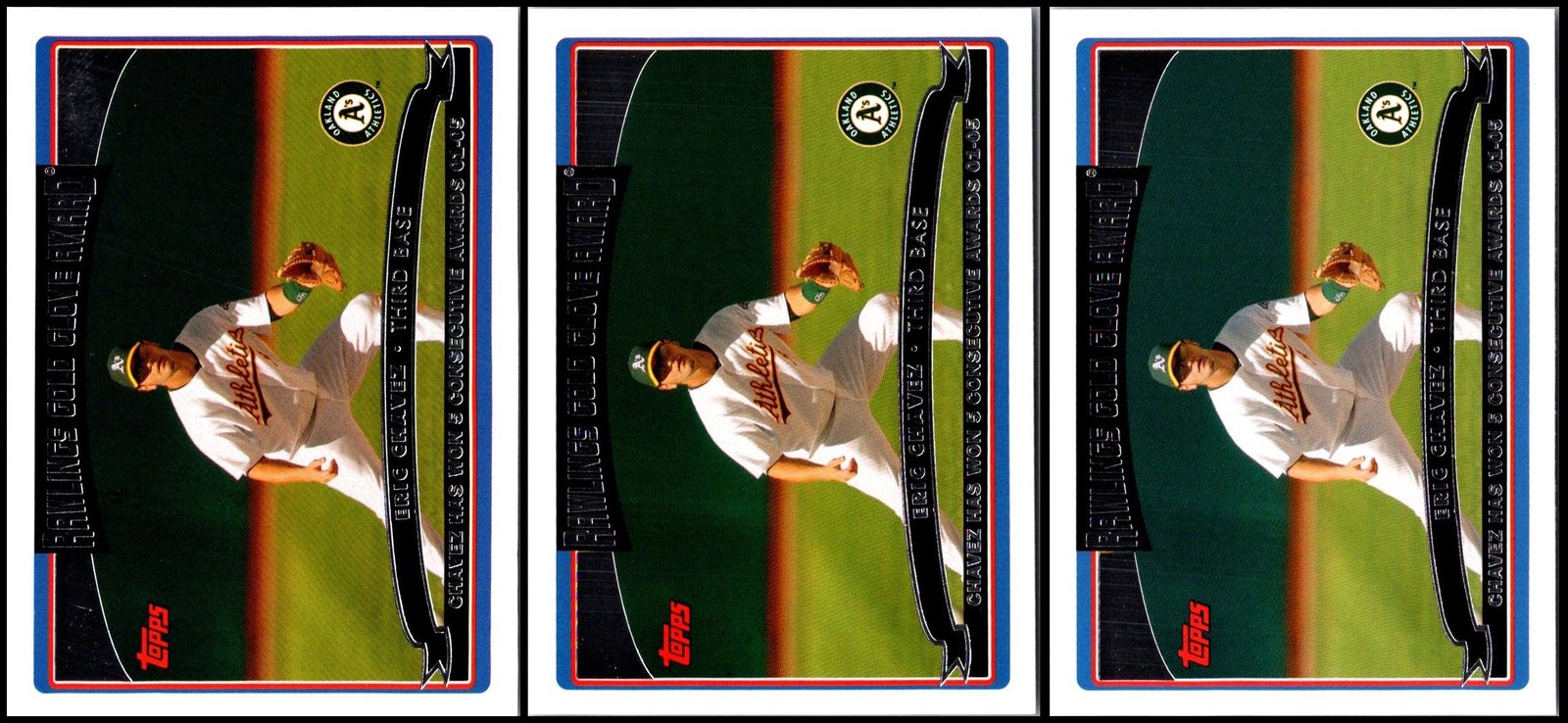 2006 Eric Chavez (3) Card Lot - EXCLUSIVE OFFER – ACT QUICK!