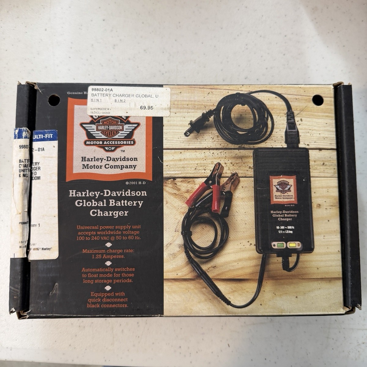 Harley Davidson Global Battery Charger 12v 1.25amp 0220139HD for