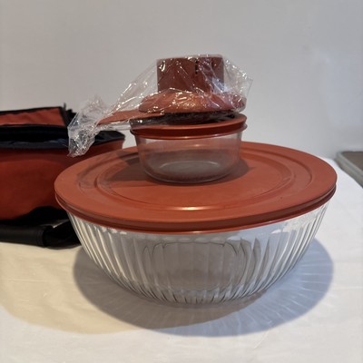 PYREX Portables 4.5 Qt Insulated Carrying Bag 4.5qt Bowl Lid HOT