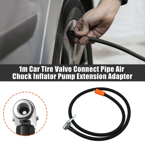 Autoreifen Inflator VerläNgerung Schlauch 1M Mit Futter Adapter Rohr-image