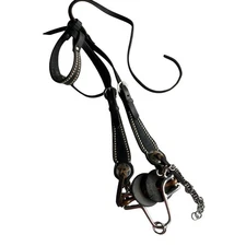 VTG Western Bridle & Bit Set – Black Leather w/ Star Conchos & Stud Accents