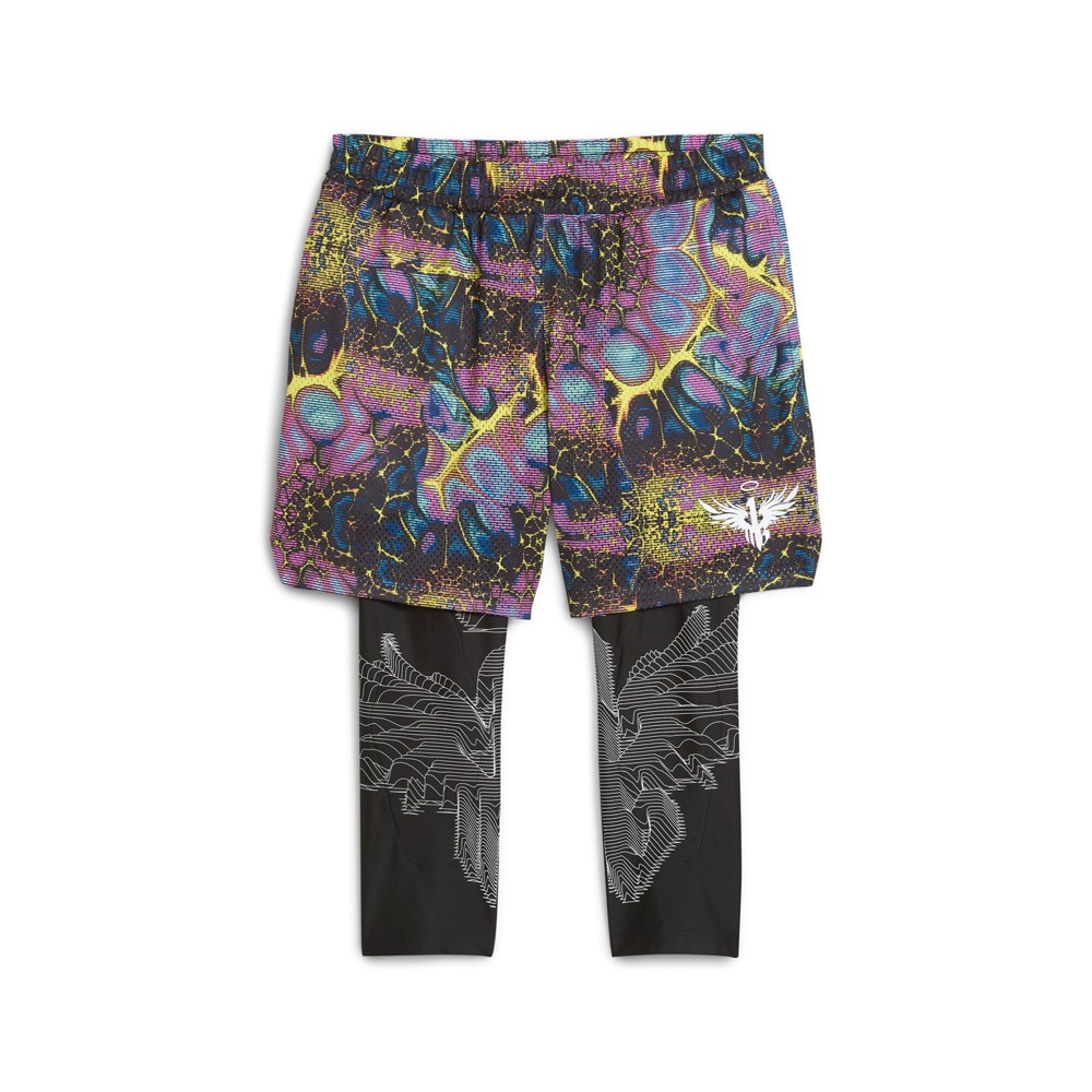 PUMA Melo Alien Skins Graphic 2In1 Shorts Mens Black Casual Athletic Bottoms 630 12490₽