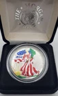 2001 Colorized American Silver Eagle Dale Earnhardt 1oz 999 Coin In Capsule