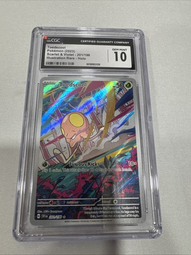 Toedscool 201/198 SV01: Scarlet & Violet Base Set Holo CGC 10
