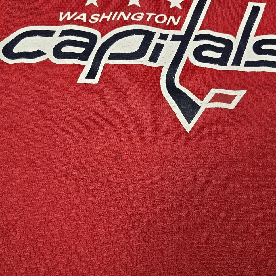 Camiseta Reebok Alexander Ovechkin Juvenil L/XL Washington Capitals NHL Roja Hockey Foto 3 de 4