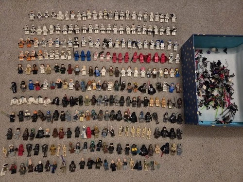 MASSIVE ALL STAR WARS Lego Minifigures Lot Over 270! Plus Weapons,  Headgear +