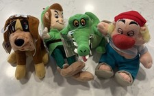 NWT Disney Store Peter Pan Set Of 4 Beanbag Plush Toys Smee Nana Tik TokCroc VTG