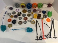 Beyblades Lot W/ Launchers Metal Plastic Rubber 2010-2017 Hasbro Tomy 50 Pieces