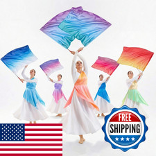 Mindsoft 10 Pcs 21.6 X 26.8 Praise Dance Worship Flags Scalable Rod Rectangle