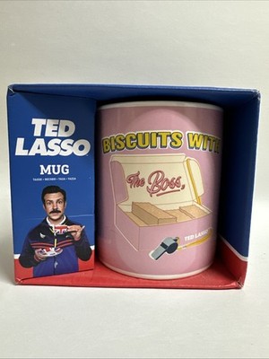 Ted Lasso Biscuits with the Boss Mug 20 oz Oversize Coffee Cup NIB