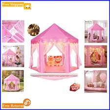 Dreamy Princess Playhouse Tent with Star Lights - Spacious 55'' x 53'' Size