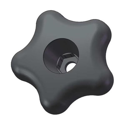 Innovative Components Snap Lock Star Knob, M8 Thread Size, 2-1/4'' Dia., Plastic
