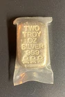 2 OZ. SILVERTOWNE,  HAND POURED,  .999 FINE SILVER BAR