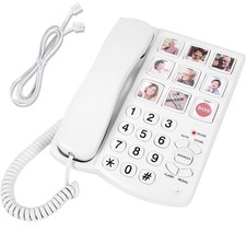 Landline Phones for Seniors - Corded Home Phone for Seniors 9 Big Photo Buttons