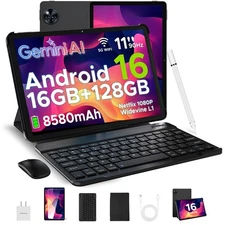 DOOGEE U11 Android 16 Tablet 11 Inch Tablet 16GB+128GB 8580mAh WidevineL1 AI OTG