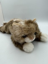 Ty Classic Patches Kitty Cat Plush 1990 20" Buddy Brown Vintage Laying Lay
