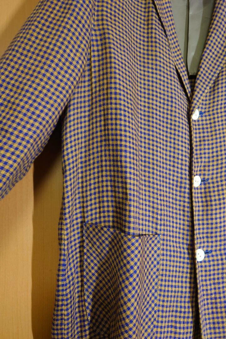 Gucci Giacca Lino A Scacchi Marrone Taglia 46 Ottima Usata Italia 2021AW