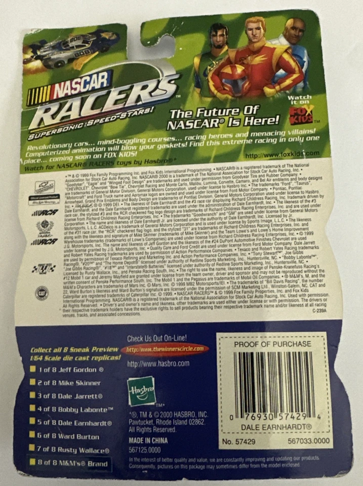 2000 Dale Earnhardt #3 Winners Circle Sneak Preview Series Diecast & Card NASCAR - Image 3 of 3
