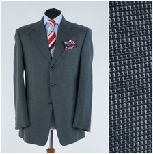 Mens PAL ZILERI Blazer 42R US Size Check Grey Wool Sport Coat Italian Jacket