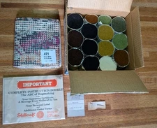 VTG Shillcraft/Readicut Wool/Nylon 18" X 18" Latch Hook Rug Kit BENGAL #421 NIB