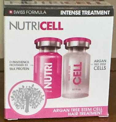 Nutricell for Hair Swiss Serum Stem Cells Argan 1 Treatment 2 Bottles New in Box