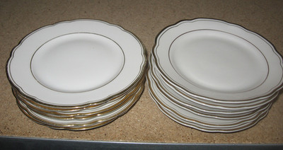 12 Dessertteller   Omas Goldrand