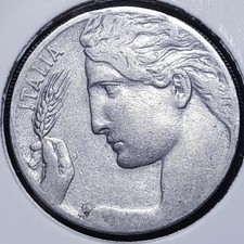 Italy 1910 20 Centesimi Coin Collectible Rare Vintage
