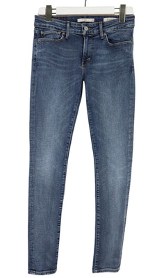 LEVI's 711 Skinny Jeans Women's W28/L32 Fade Effect Whiskers Stretch Zip Fly