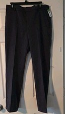 Nine West Slacks Barely Bootcut Size 12 Heather Navy 30" Inseam NWT