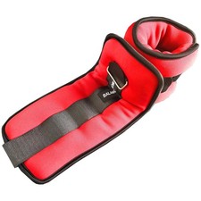 Fully Adjustable Ankle Wrist Arm Leg Weights 5 lbs each 10-lb pair Red