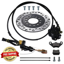 PRO BAT Rear Hydraulic Brake Caliper Master Cylinder Kit  Disc Rotor ATV Go Kar