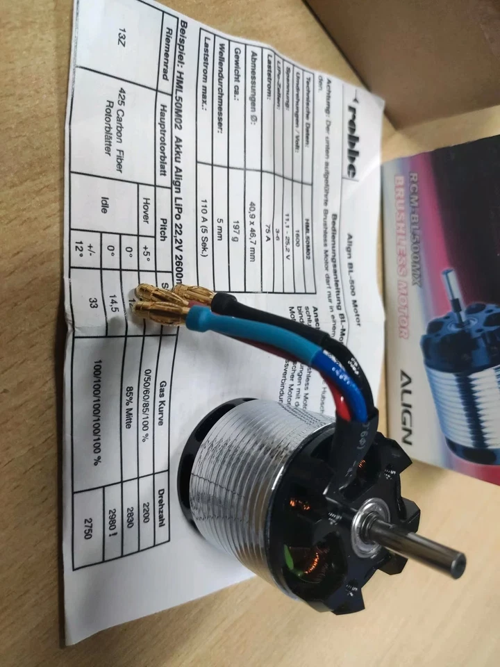 Align Brushless BL-500MX 1600KV New - Image 2 of 3