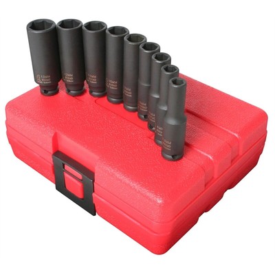 Sunex 1812 Sockel Set Impact 1/4IN. Drive 9 Pc. Tief Metrisch