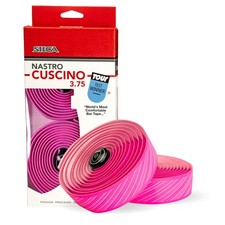 SILCA Nastro Cuscino Pink Handlebar Tape 3.75mm Thick Bike Bar End Plugs