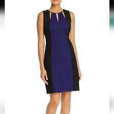 T Tahari black navy Blue formal evening dress 6