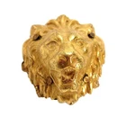 Vtg Miriam Haskell Lion Head Clip On Earring Gold Glit Patina Single Replacement