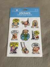Vintage Ziggy Puffy Stickers American Greetings Cartoons 80s Scrapbook Vinyl New