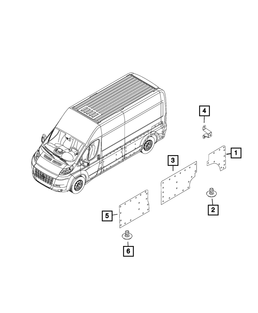 Genuine Mopar Cargo Compartment Panel Left 1ZS05LAHAA