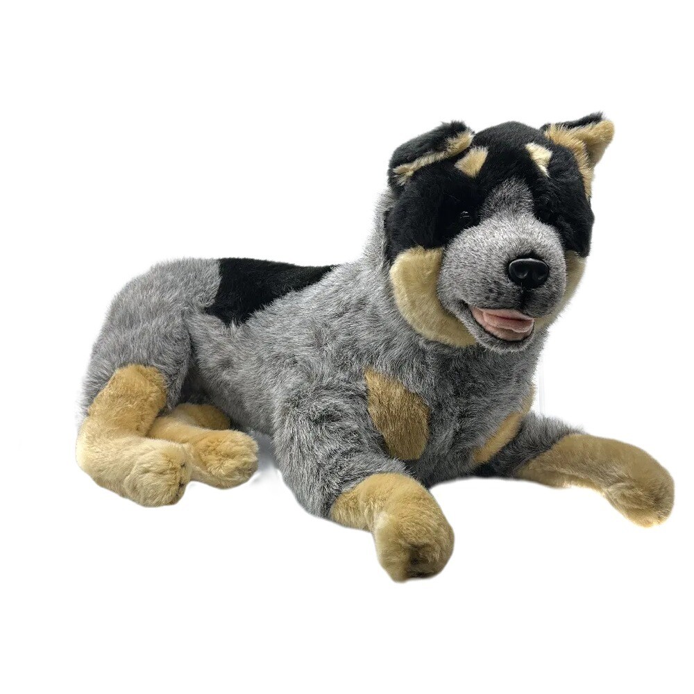 blue stuffed dog