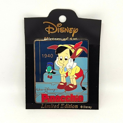 Japan Disney M&P 1940 History of Art Pinocchio Jiminy Pin Limited Edition 2400 - Picture 3 of 6