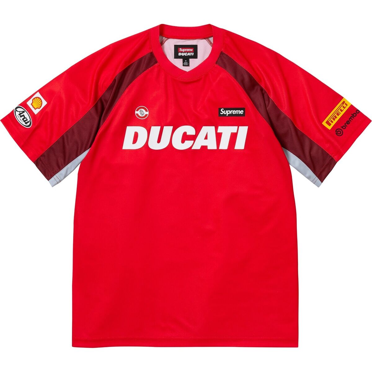 Supreme x Ducati Soccer Jersey Black White Red Blue SS24 Supreme x Ducati Soccer Jersey Black White Red Blue SS24