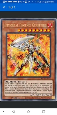 yugioh immortal phoenix gearfried deck Yugioh! TOCH-EN012 Collector's Rare 1st Ed SGC 9.5 You can send 1 face Baby's first original deck... works