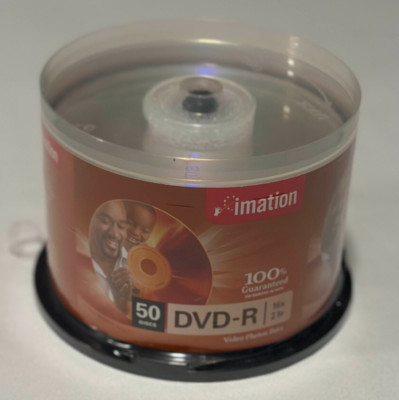 Brand New Sealed Cake Box  Imation DVD-R 16x 2hr 50pk Video Data Storage 
